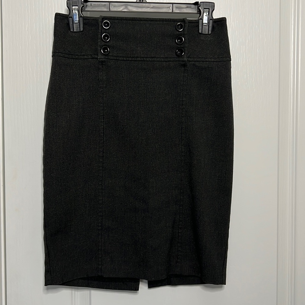 Papaya Pencil Skirt Midi Black Small